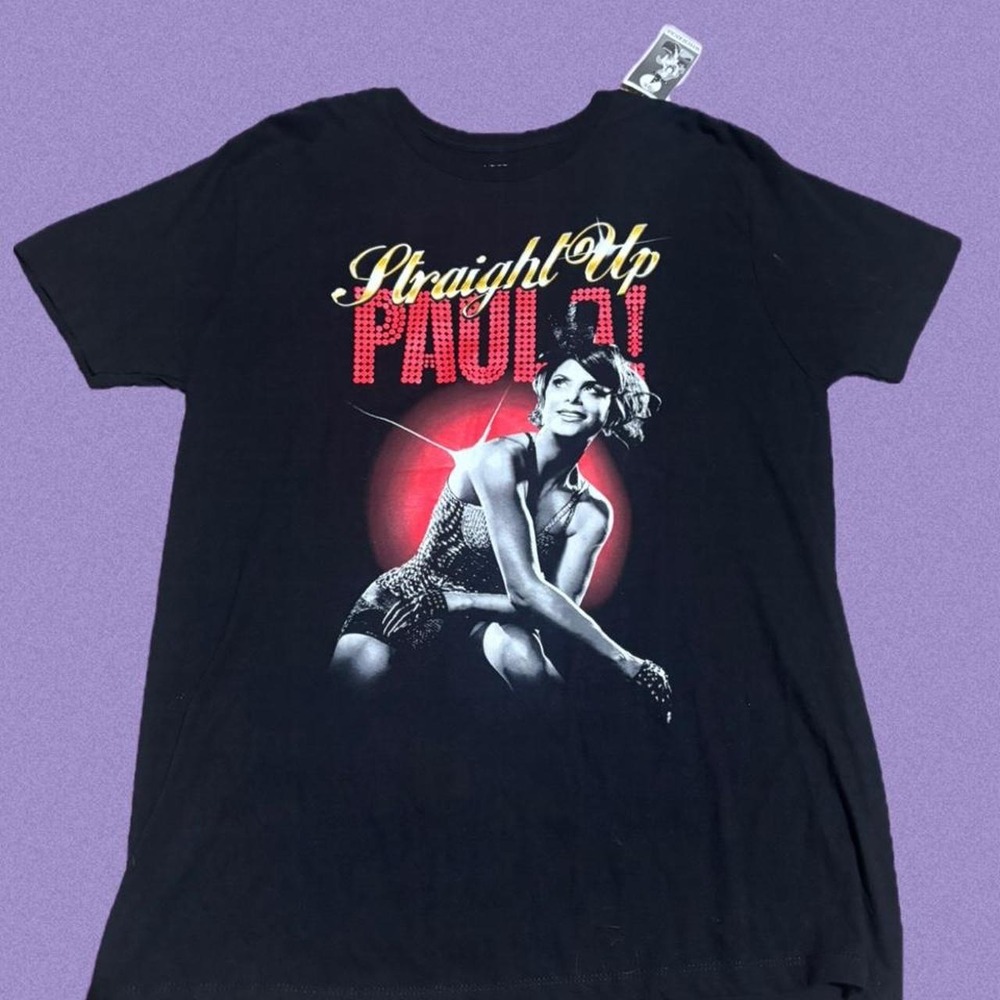Paula Abdul Straight Up 2018 Tour T-Shirt Mens Black Concert Merch Tee